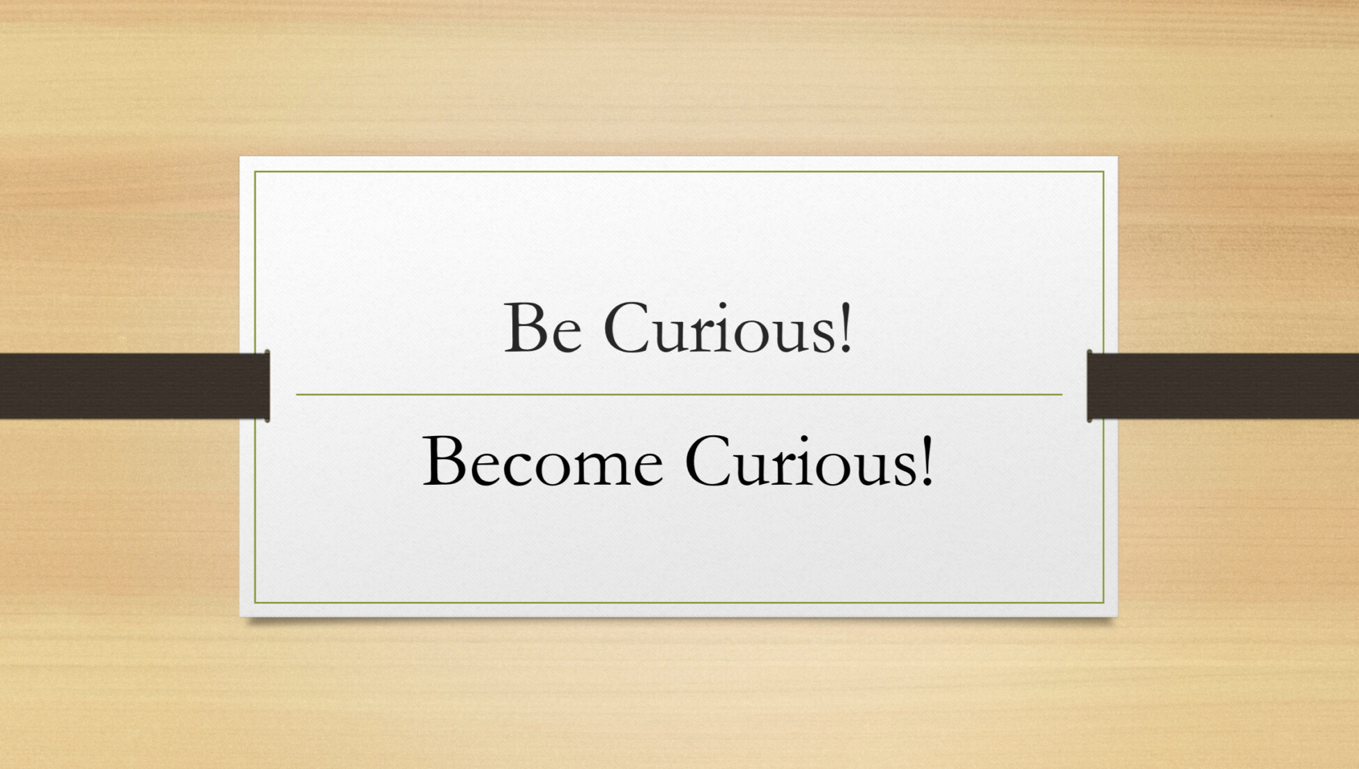 Reigniting Curiosity & Inquiry
